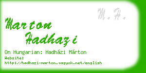 marton hadhazi business card